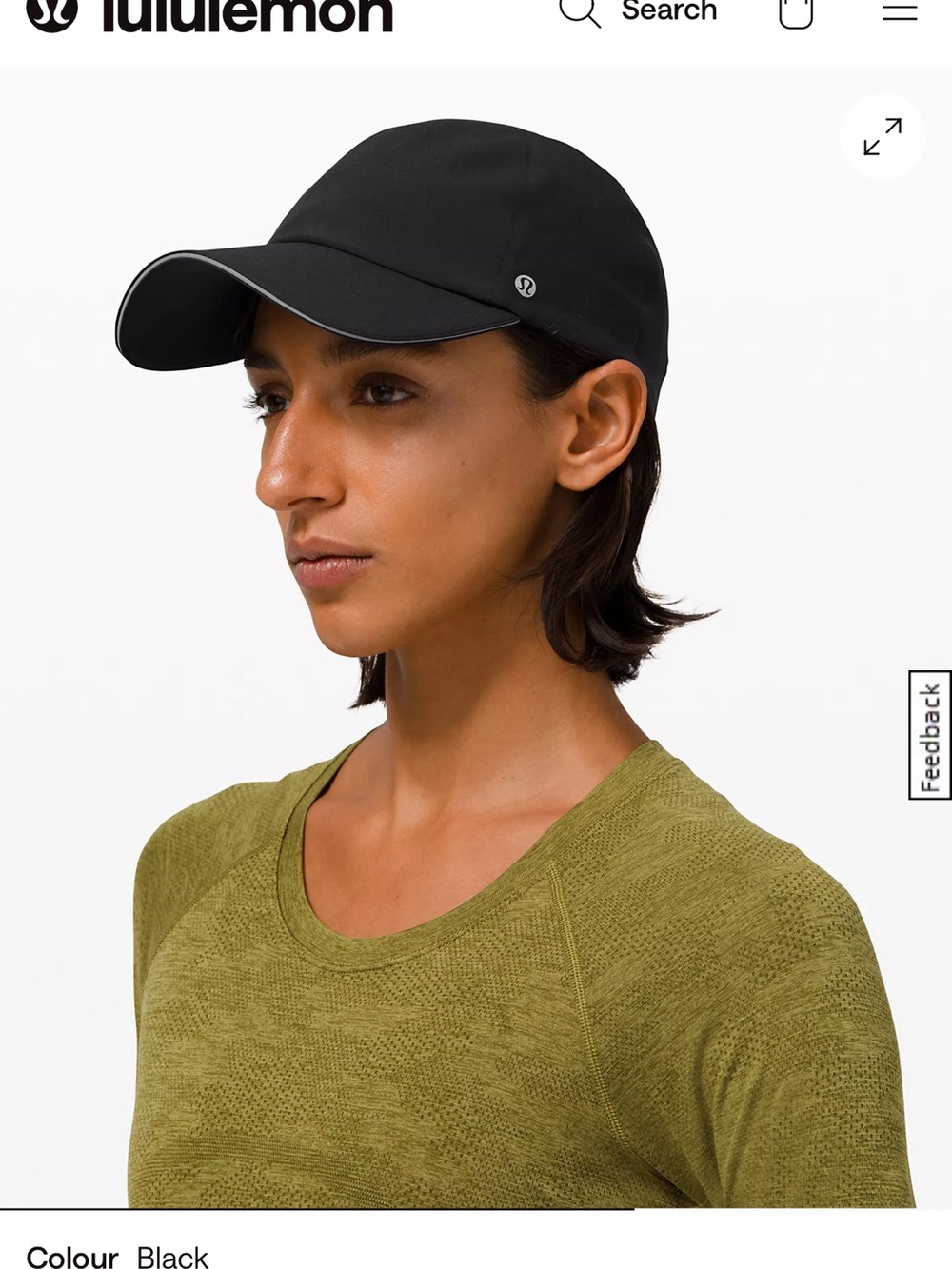 lululemon athletica Black Reflective-Trim Athletic Cap